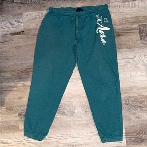 Aeropostale Teal Joggers with White Script